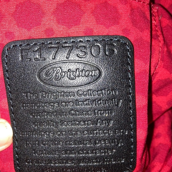 Brighton zebra pattern with red flowers shoulder bag E177306 - Picture 5 of 8